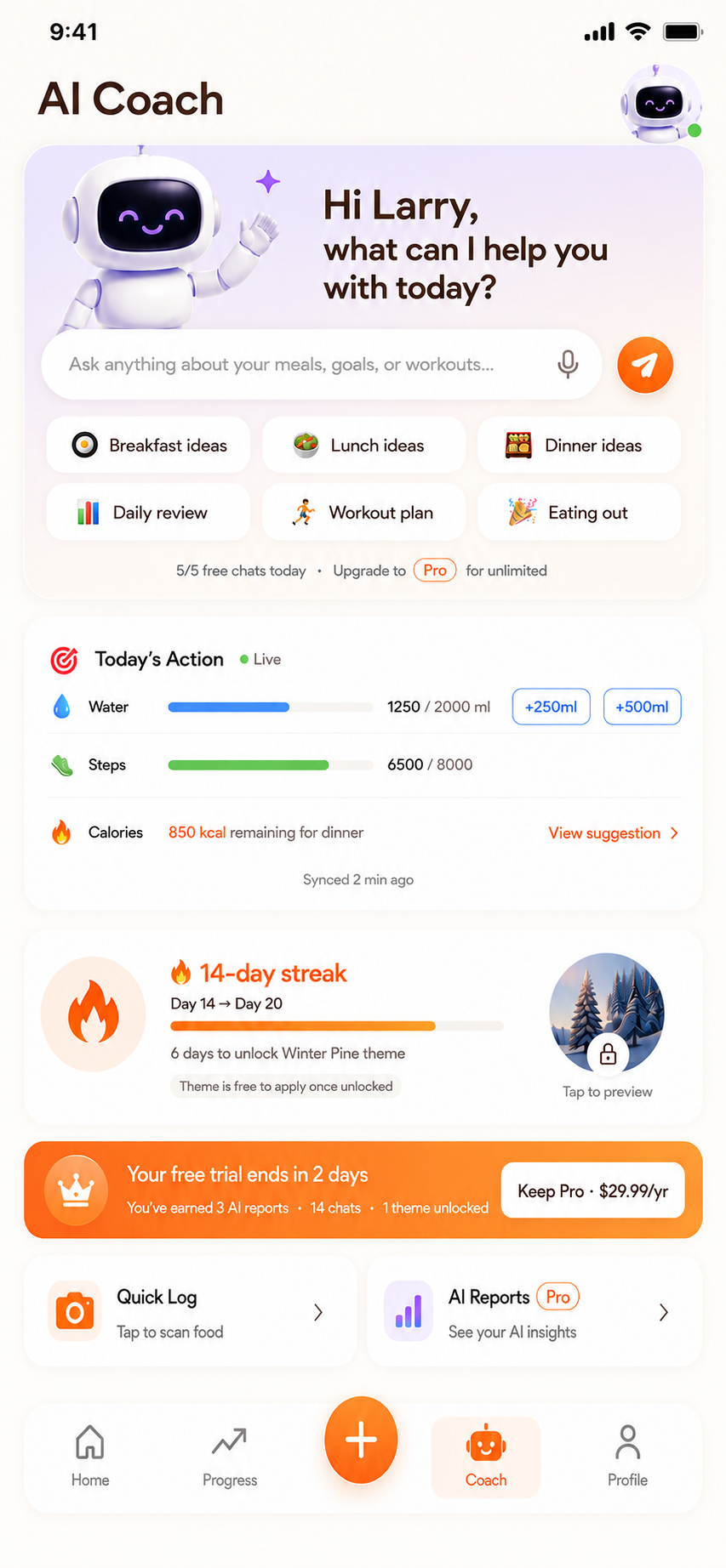 DigiKalo AI coach with personalized daily guidance